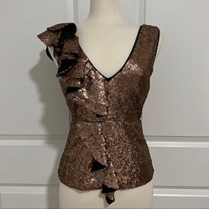 NWT Nicole Miller Artelier Sequin Blouse